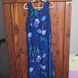 Floral Blue Maxi Dress